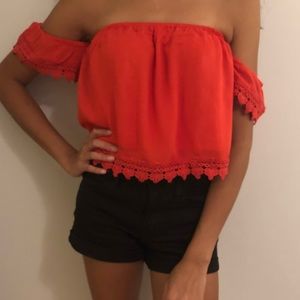 PacSun orange crop top